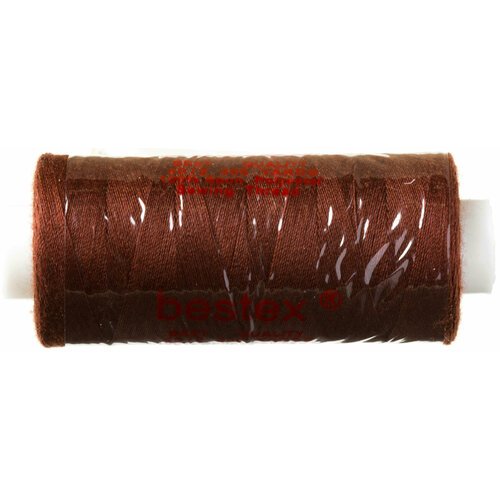 Нитки швейные Bestex 40/2, 100%полиэстер, 400ярдов, 239 темно-коричневый, 1шт