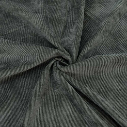 Ткань для шитья, 1 Метр ткани, Микровельвет 200 гр/м2, Отрез - 150х200 см, №15 цвет серо-зеленый