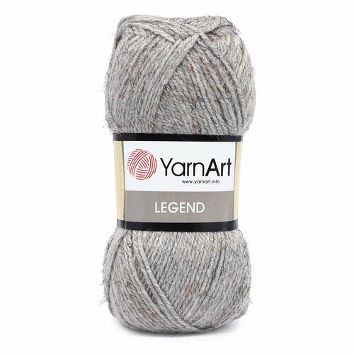 Пряжа для вязания YarnArt 'Legend' 100гр 300м (25% шерсть, 65% акрил, 10% вискоза) (8801 серый), 5 мотков