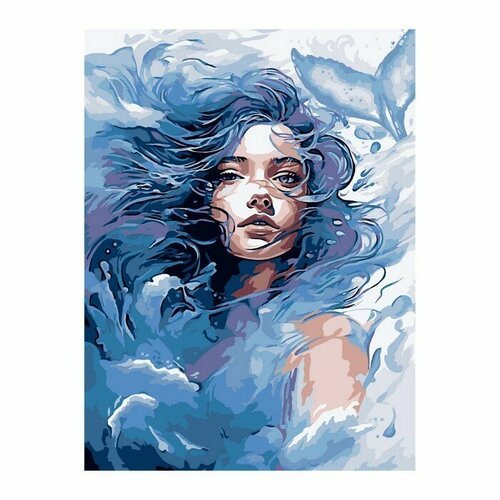 Lori Картина по номерам «Стихия воды», на картоне 28,5 × 38 см