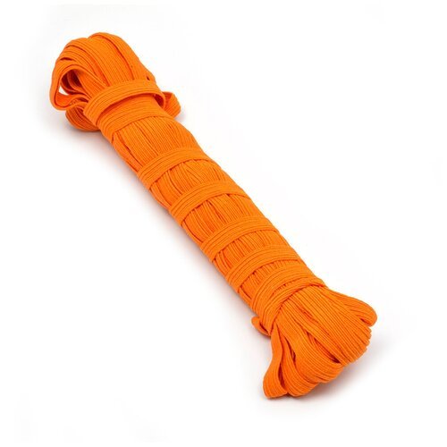Резинка-продежка Лентес, цвет оранжевый, ширина 8мм, уп.10м