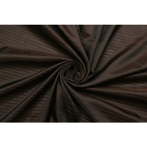 Ткань подкладочная Zegna чёрно-коричневая с жаккардовой полоской, ш134см, 0,5 м