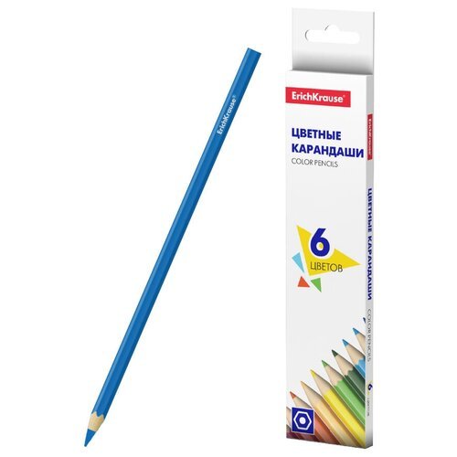 ErichKrause Цветные карандаши Basic 6 цветов (50528), 6 шт.