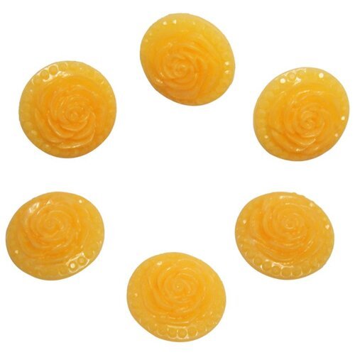 Пуговицы Magic Buttons 'Розочки', 18 мм (26 оранжевый), 10 шт