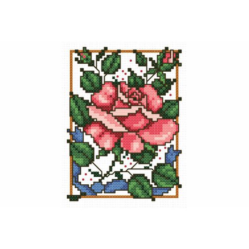Набор для вышивания крестом белоснежка Маленькая роза, 18*21см
