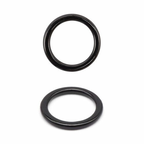 Кольцо для бюстгальтера 8 мм, металл, эмаль, ГВ800 (черный), 20 шт