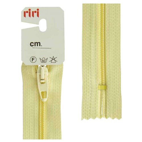 Riri Молния спиральная неразъёмная 2518376/20 № 4 20 см пастельно-жёлтый/пастельно-жёлтый