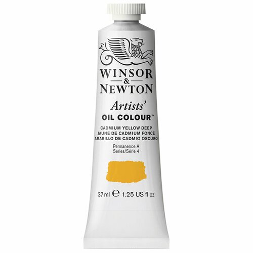 Краска масляная профессиональная Winsor&Newton 'Artists Oil', 37мл, насыщенно-желтый кадмий - 3 шт.