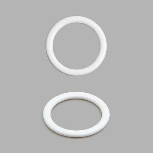 Кольцо для бюстгальтера 9,5 мм, металл, эмаль, ГВ800 (белый), 20 шт