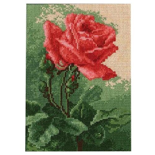 Hobby & Pro Набор для вышивания Алая роза 21 х 14,5 см (604)