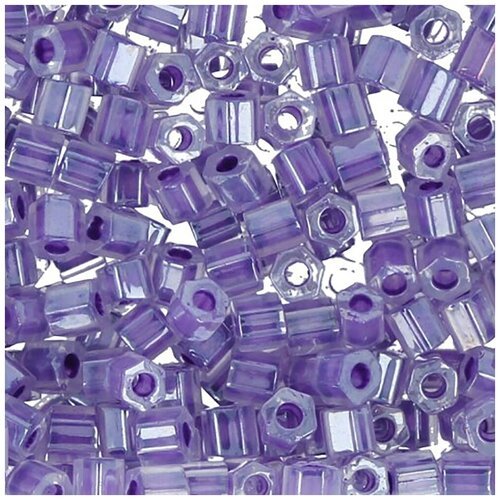 Бисер TOHO 11/0, Hexagon, №4, 2,2 мм, 5 штх5 г, №0922, фиолетовый перламутр
