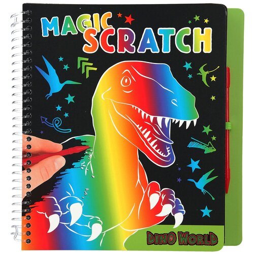 Альбом для творчества и рисования для малышей Dino World Magic Scratch Раскраска Волшебное царапание Динозавр