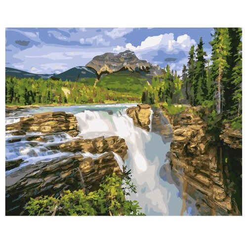 Картина по номерам ВанГогВоМне - Водопад Санвапта, Канада, 40х50см