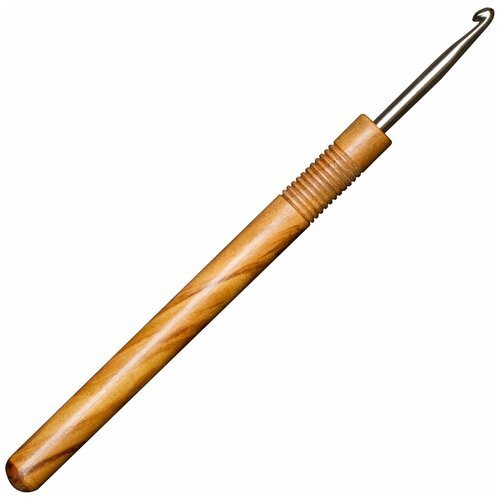 Крючок, вязальный с ручкой из оливкового дерева, №4.5, 15 см