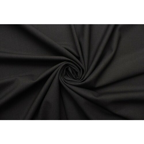 Ткань Шерсть костюмная Zegna чёрно- графитовый меланж, ш150см, 0,5 м