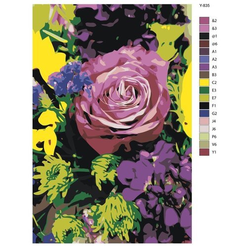 Картина по номерам Y-835 'Цветы' 70x110
