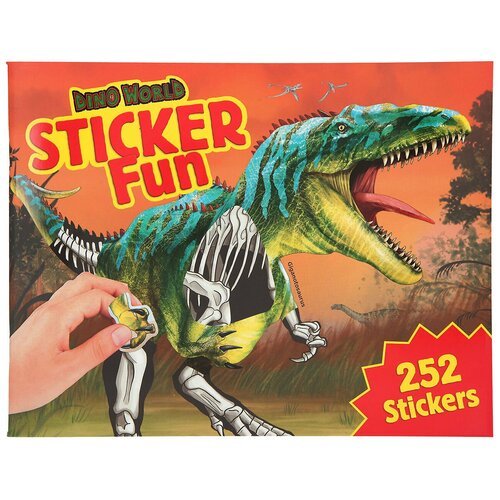 Альбом для творчества с наклейками Dino World Sticker Fun Создай Динозавра