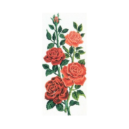 Канва/ткань с рисунком Grafitec серия 8.000 60 см х 30 см 8.014 Алые розы