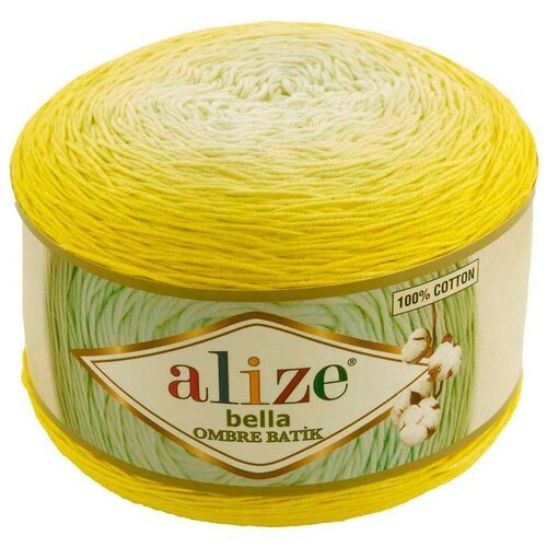Пряжа Alize Bella Ombre Batik желтый (7414), 2 шт