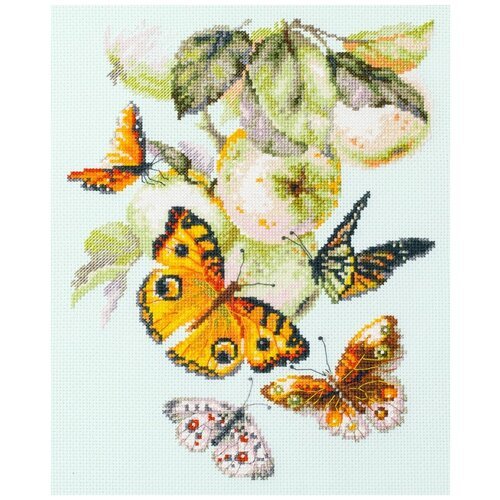 Чудесная Игла Набор для вышивания Бабочки на яблоне (130-052), 27 х 21 см