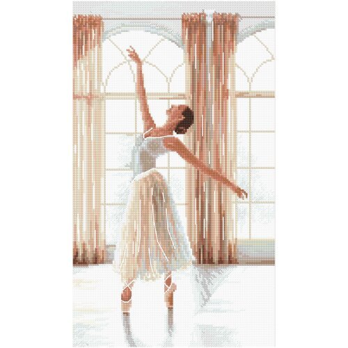 LETISTITCH Набор для вышивания Балерина (LETI 906), белый, 32 х 32 см