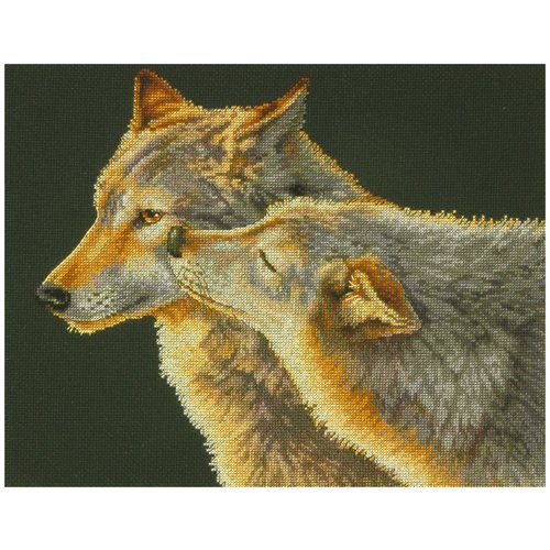 Dimensions Набор для вышивания Wolf Kiss (Поцелуй волка) 35 х 27 см (70-35283) разноцветный