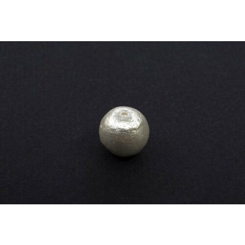 Хлопковый жемчуг Miyuki Cotton Pearl 10мм, цвет White, 744-005, 1шт