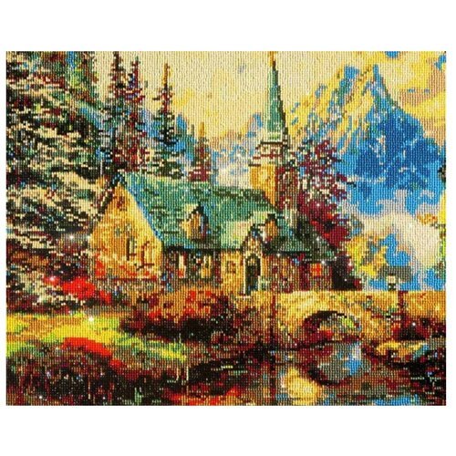 Алмазная мозаика Color KIT 'Домик в горах', 40x50 см