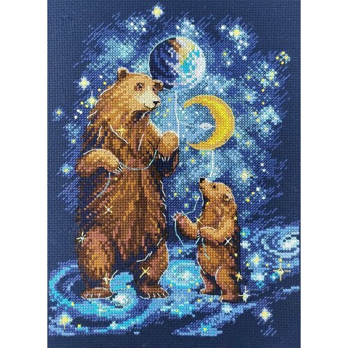 Звездные медведи #07.005.07 Марья Искусница Набор для вышивания 17 х 24 см Счетный крест