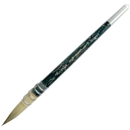Кисть художественная Гамма 'Модерн', синтетика, круглая №12, французское крепление, короткая ручка (1009012), 6шт.