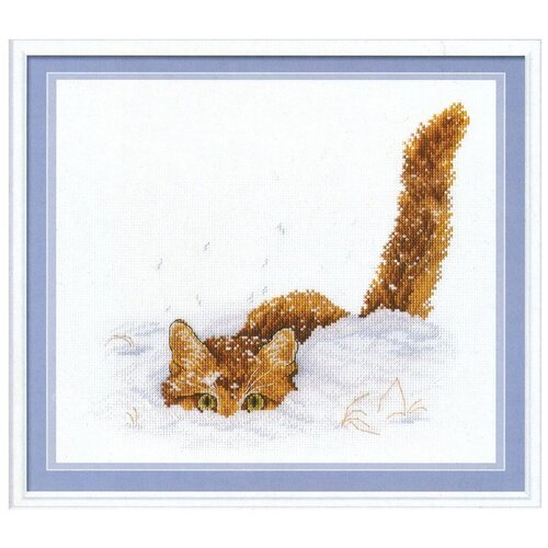 М.П.Студия Набор для вышивания Кот в снегу 20 x 25 см (нв-557)