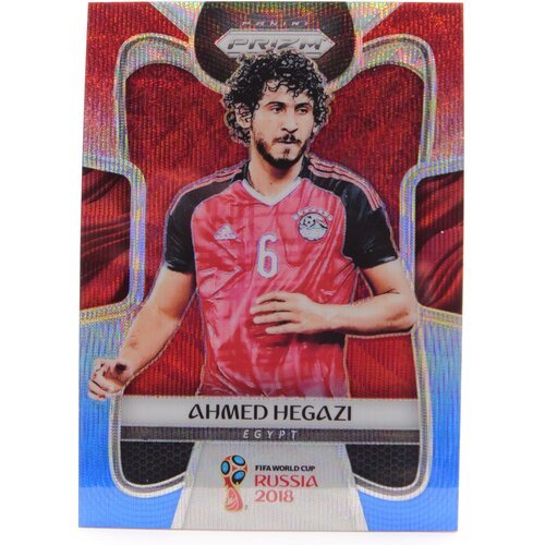 Коллекционная карточка Panini Prizm FIFA World Cup Russia 2018 #56 Ahmed Hegazi - Red Blue Wave S0219