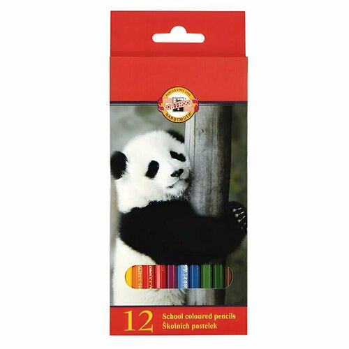 Карандаши цветные KOH-I-NOOR 'Animals', 12 цветов, грифель 2,8 мм, заточенные, европодвес, 3552/12, 3552012008KSRU, 180308
