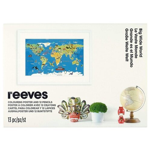 Reeves Раскраска. Постер для раскрашивания Карта мира