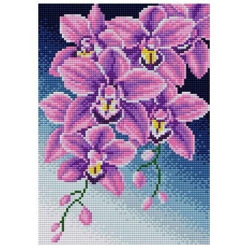 Алмазная вышивка Вышиваем бисером «Орхидеи» (на магнитной основе), 28,5x20 см