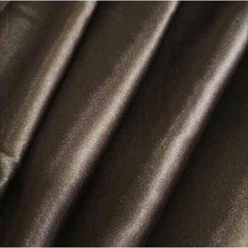 Ткань для шитья, Креп-сатин цвет: молочный шоколад, отрез 1 м, ширина 150 см