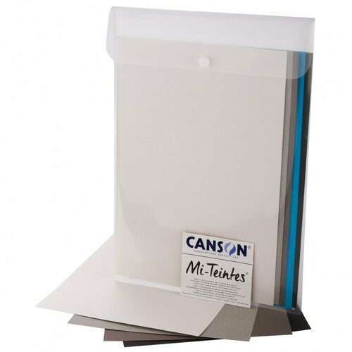 Бумага для пастели Ассорти-серые цвета, 10 листов в папке А-4, Mi-Teintes