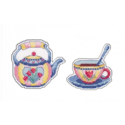 Набор для вышивания «Приятного чаепития-2», 9x8 см и 7x7 см, Овен