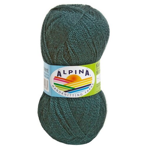 Пряжа ALPINA 'KLEMENT' 80% альпака, 20% мериносовая шерсть 4 шт.х50г 300м №07 тёмно-зелёный