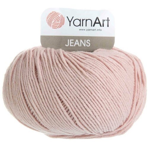 Пряжа YarnArt Jeans Ярнарт джинс Пастельно-розовый (83) 3 мотка 50 г/160 м (45% акрил 55 хлопок)