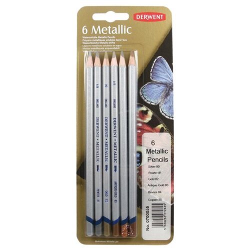 Derwent Набор цветных карандашей Metallic 6 цветов
