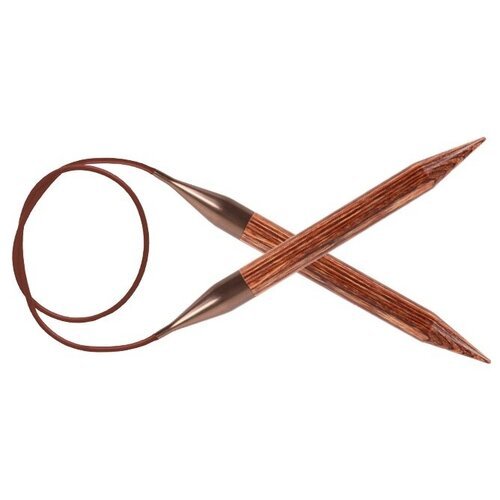 31088 Knit Pro Спицы круговые Ginger 3,75мм/80см, дерево, коричневый