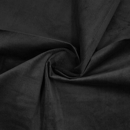 Вельвет, ткань для шитья, черный цвет