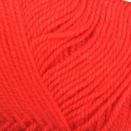 Пряжа Пехорский текстиль 'Народная', 30% шерсть, 70% акрил объемный, 220 м/100 гр, (88-Красный мак)