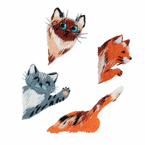 Набор для вышивания 'PANNA' 'Живая картина' JK-2247 'Любопытные котики' х 4 см 2.5