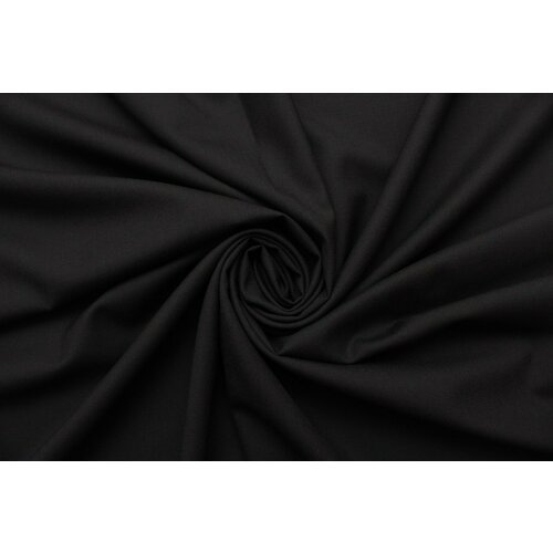 Ткань Шерсть костюмная Zegna чёрная, ш148см, 0,5 м