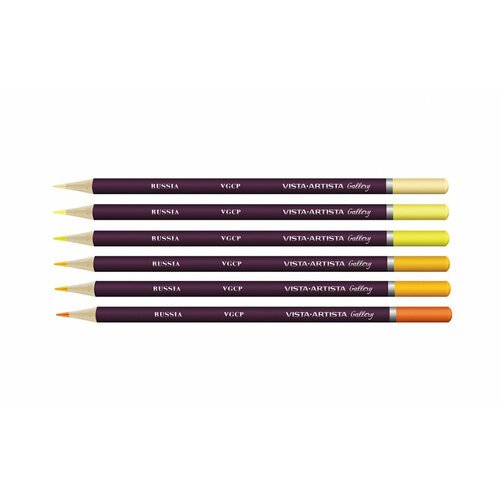 Vista-Artista Набор цветных карандашей Vista Artista 'Gallery' жёлто-оранжевые оттенки, 6шт
