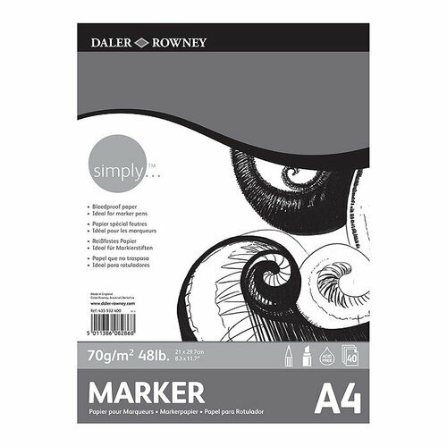 Daler Rowney Альбом для маркеров Daler Rowney 'Simply', 70 г/м2 40 листов А4