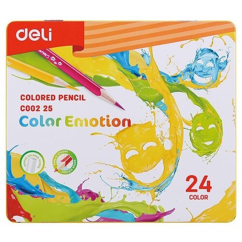 Карандаши цветные Deli Color Emotion 24 цвета EC00225