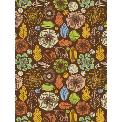 Отрезная ткань для мебели Ambesonne 'Графические цветы' метражом для рукоделия и шитья, оксфорд, 155 см